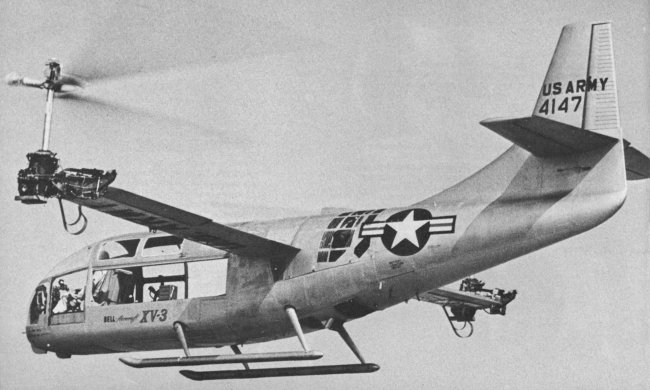 Vue du XV-3 (photo : Jane's pocket book 12 Research and experimental aircraft - Michael J.H. Taylor)