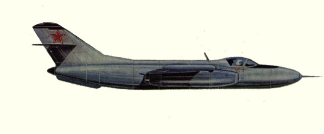 Vue d'un Yak-25RV (origine : Bombers, encyclopaedia of world aircraft - Kenneth Munson)