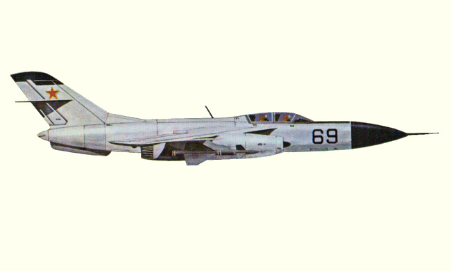Vue d'un Yak-28 (origine : Fighters, encyclopaedia of world aircraft - Kenneth Munson)