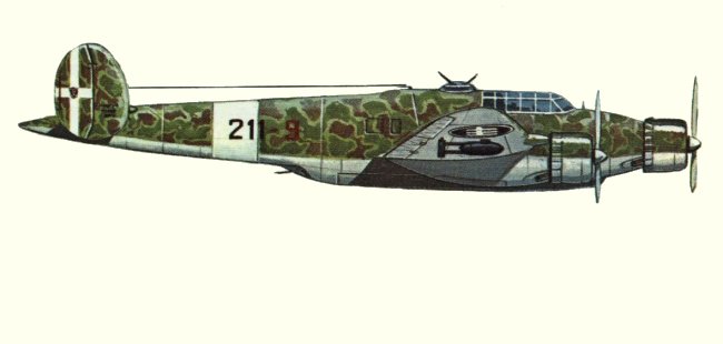 Vue d'un Z.1007 Alcione (origine : Bombers 1939-1945 - Kenneth Munson)