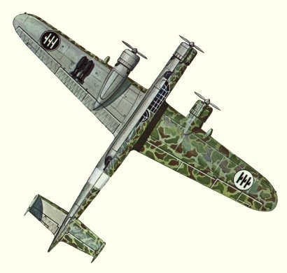 Plan d'un Z.1007 Alcione (origine : Bombers 1939-1945 - Kenneth Munson)